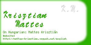 krisztian mattes business card